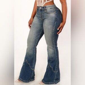 Cello Dark Blue Flare Jeans